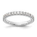 14k White Gold 1/2 carat Lab Grown Diamond VS/SI+ G+ Complete Wedding Band