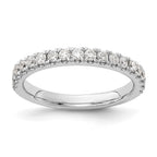 14k White Gold 1/2 carat Lab Grown Diamond VS/SI+ G+ Complete Wedding Band