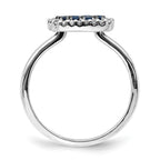 14k White Gold Diamond and Sapphire Ring