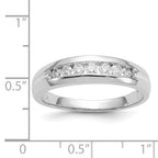 IB Goodman 14k White Gold 1/3 carat Diamond 7-stone Mens Channel Ring