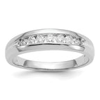 IB Goodman 14k White Gold 1/3 carat Diamond 7-stone Mens Channel Ring