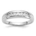 IBGoodman 14k White Gold 1/3 carat Lab Grown Diamond VS/SI+ G+ Seven Stone Complete Men's Ring