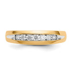 IB Goodman 14k and White Rhodium 1/3 carat Diamond 7-stone Mens Channel Ring