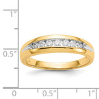 IB Goodman 14k and White Rhodium 1/3 carat Diamond 7-stone Mens Channel Ring