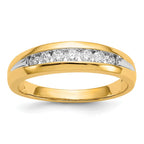 IB Goodman 14k and White Rhodium 1/3 carat Diamond 7-stone Mens Channel Ring