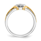 IB Goodman 14k Two-tone 1/6 carat Diamond Mens Ring