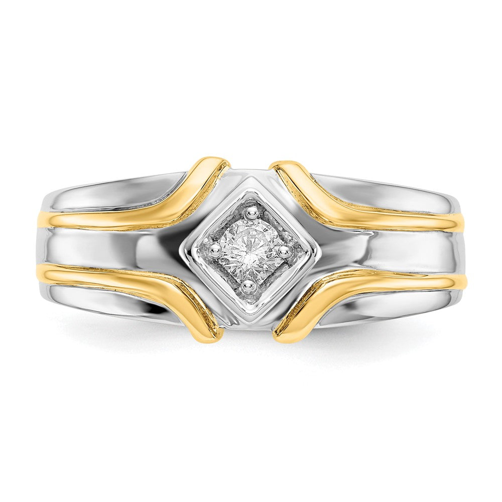 IB Goodman 14k Two-tone 1/6 carat Diamond Mens Ring