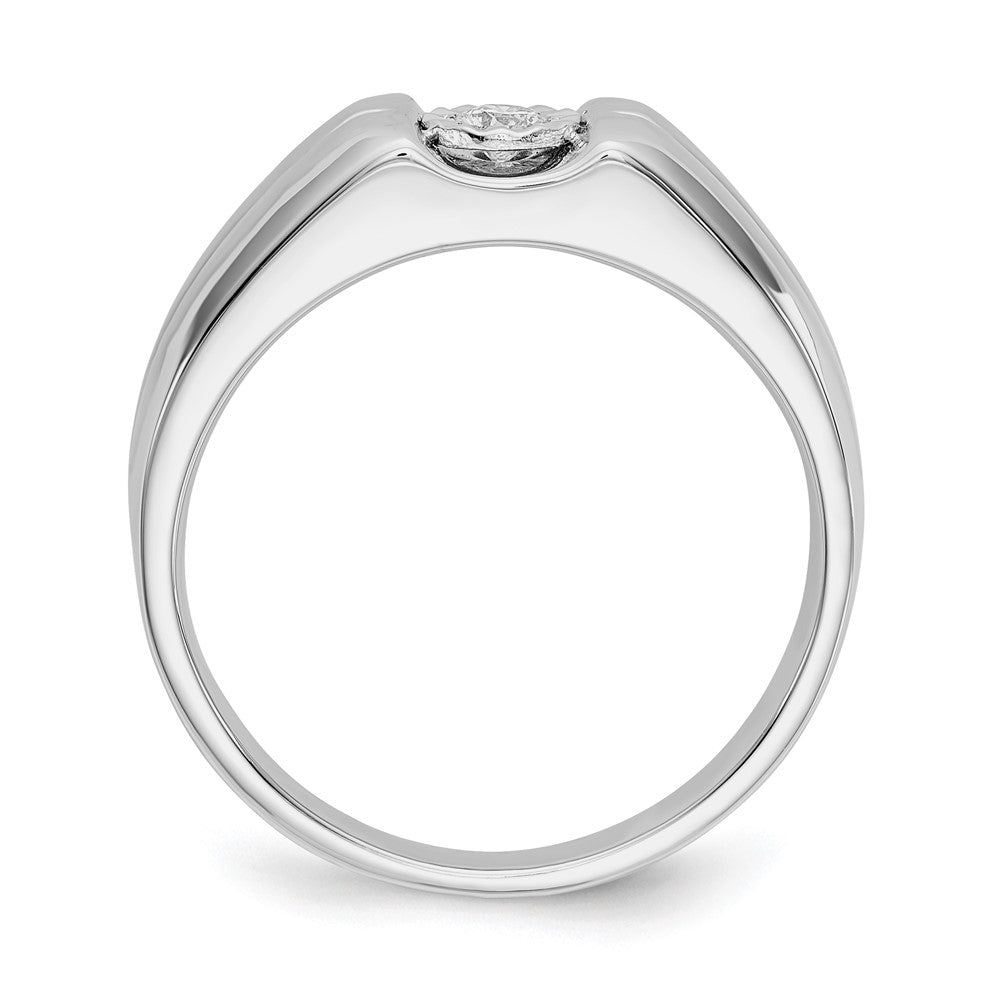 IB Goodman 14k White Gold 1/10 carat Diamond Mens Ring