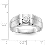 IB Goodman 14k White Gold 1/10 carat Diamond Mens Ring