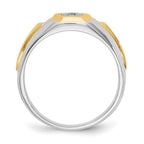 IB Goodman 14k Two-tone 1/10 carat Diamond Mens Ring