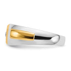 IB Goodman 14k Two-tone 1/10 carat Diamond Mens Ring
