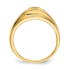 IB Goodman 14k and White Rhodium 1/20 carat Diamond Mens Ring
