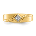 IB Goodman 14k 1/10 carat Diamond Square Cluster Mens Ring