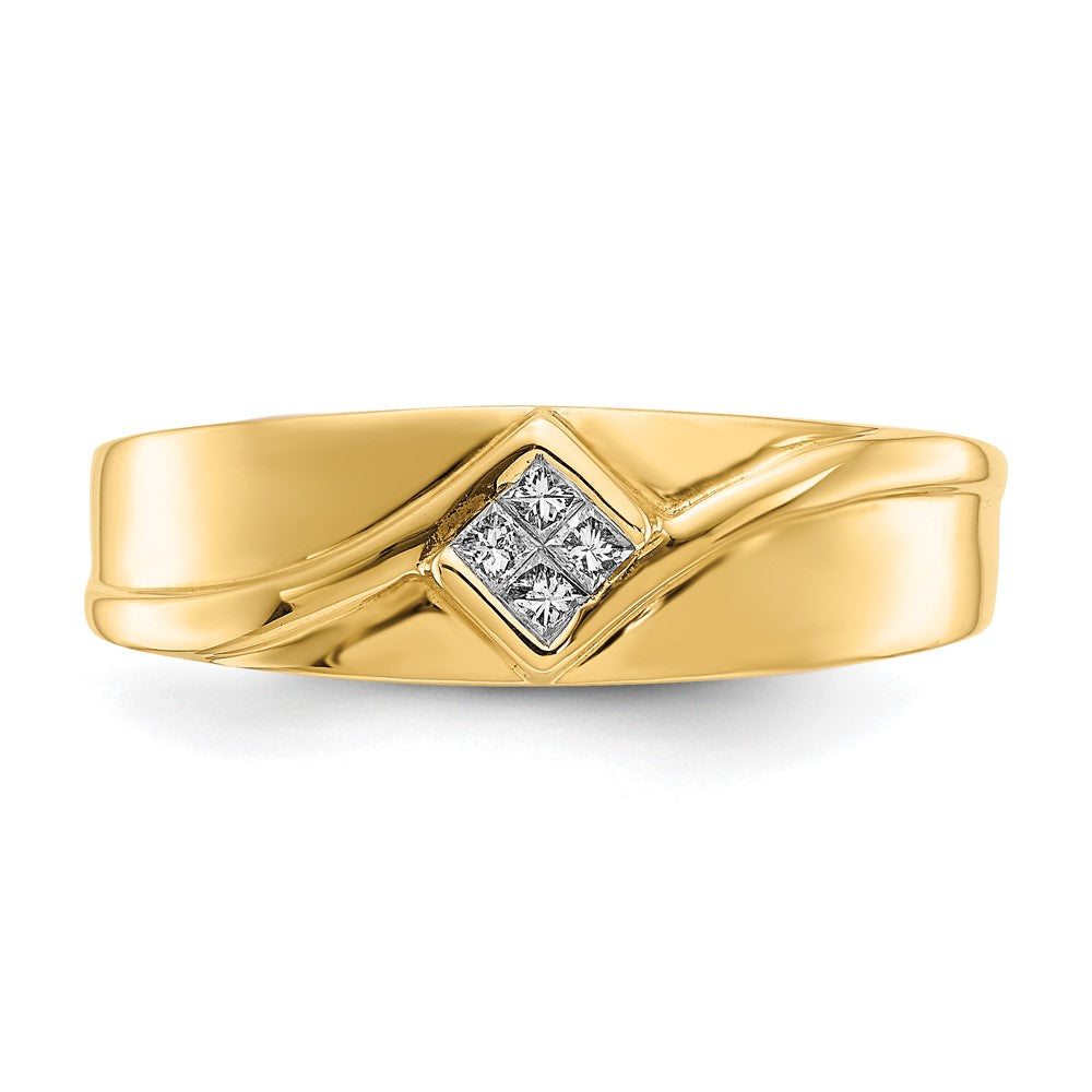 IB Goodman 14k 1/10 carat Diamond Square Cluster Mens Ring
