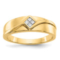 IB Goodman 14k 1/10 carat Diamond Square Cluster Mens Ring