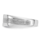 IB Goodman 14k White Gold Polished and Satin 1/4 carat Diamond Mens Ring