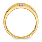 IB Goodman 14k Polished and Satin 1/4 carat Diamond Mens Ring