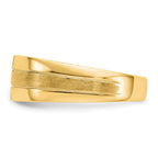 IB Goodman 14k Polished and Satin 1/4 carat Diamond Mens Ring