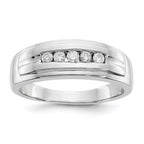 IBGoodman 14k White Gold 1/4 carat Lab Grown Diamond VS/SI+ G+ Complete Men's Band