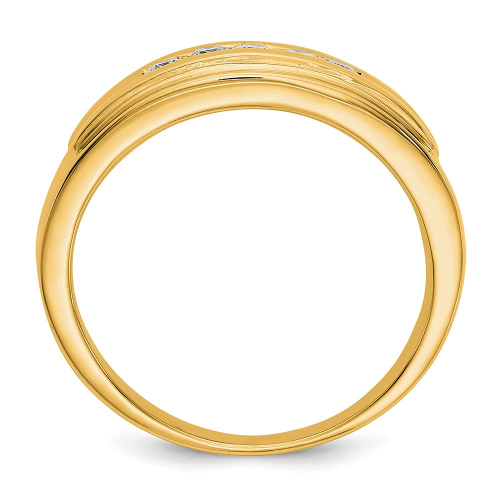 IB Goodman 14k 1/4 carat Diamond 5-stone Mens Channel Ring