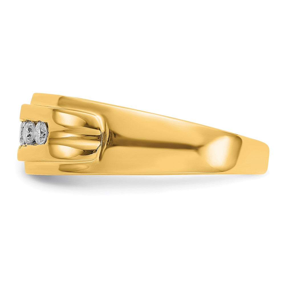 IB Goodman 14k 1/4 carat Diamond 5-stone Mens Channel Ring