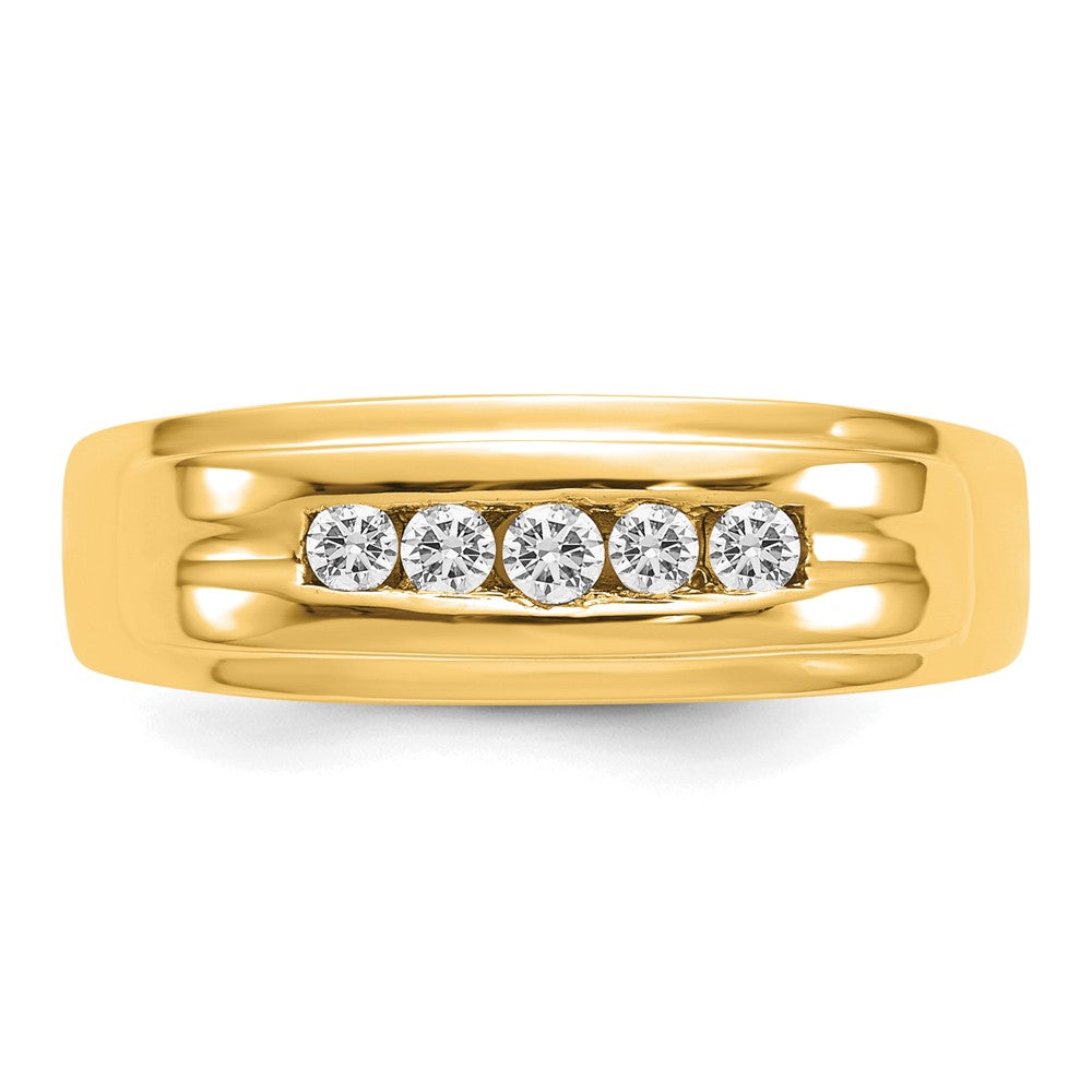 IB Goodman 14k 1/4 carat Diamond 5-stone Mens Channel Ring