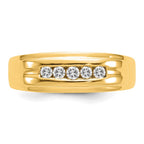 IB Goodman 14k 1/4 carat Diamond 5-stone Mens Channel Ring