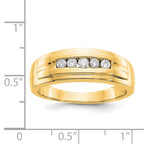 IB Goodman 14k 1/4 carat Diamond 5-stone Mens Channel Ring