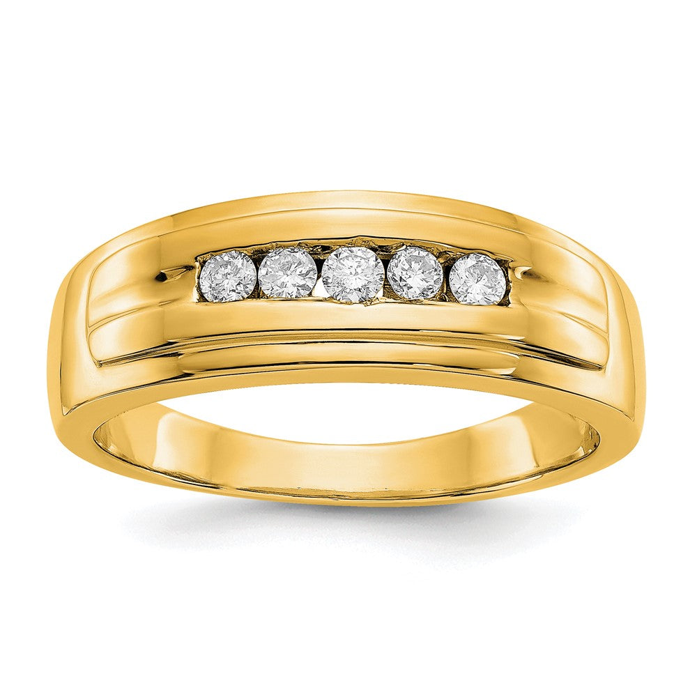 IB Goodman 14k 1/4 carat Diamond 5-stone Mens Channel Ring