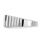 IB Goodman 14k White Gold 1/8 carat Diamond 3-stone Mens Ring