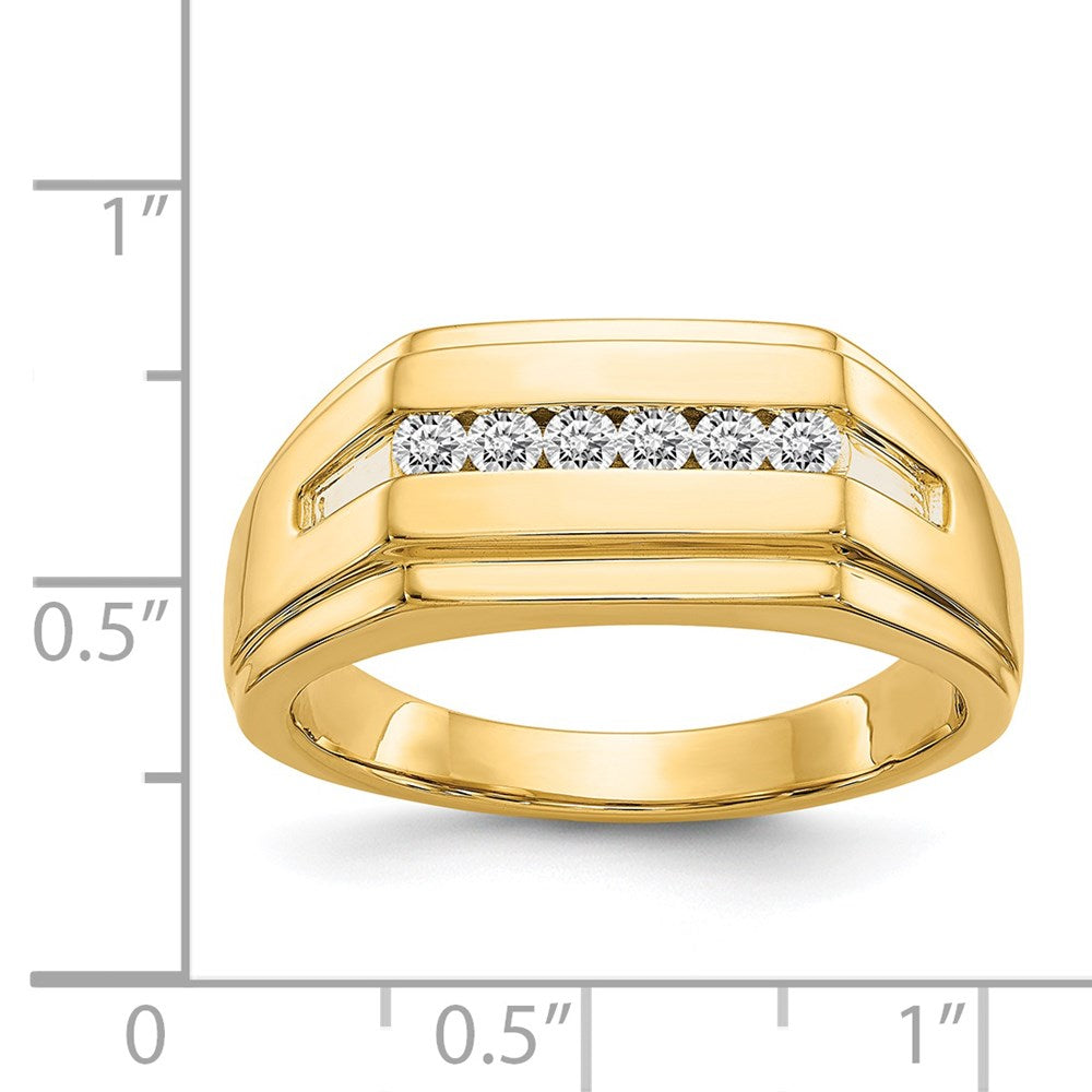 IB Goodman 14k 1/4 carat Diamond 6-stone Mens Ring