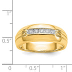 IB Goodman 14k 1/10 carat Diamond 5-stone Mens Ring