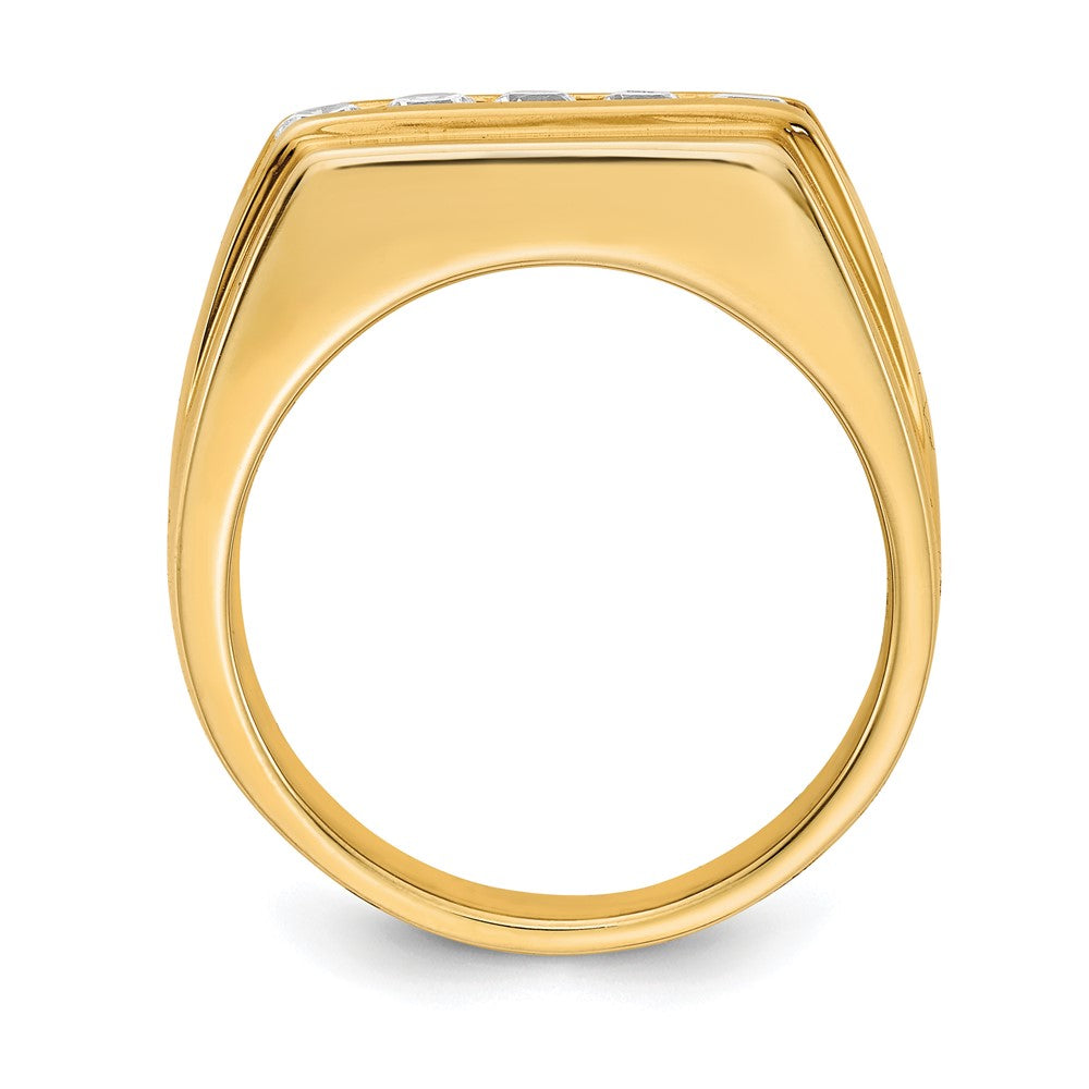 IBGoodman 14k 1/2 carat Lab Grown Diamond VS/SI+ G+ Five Stone Complete Men's Ring