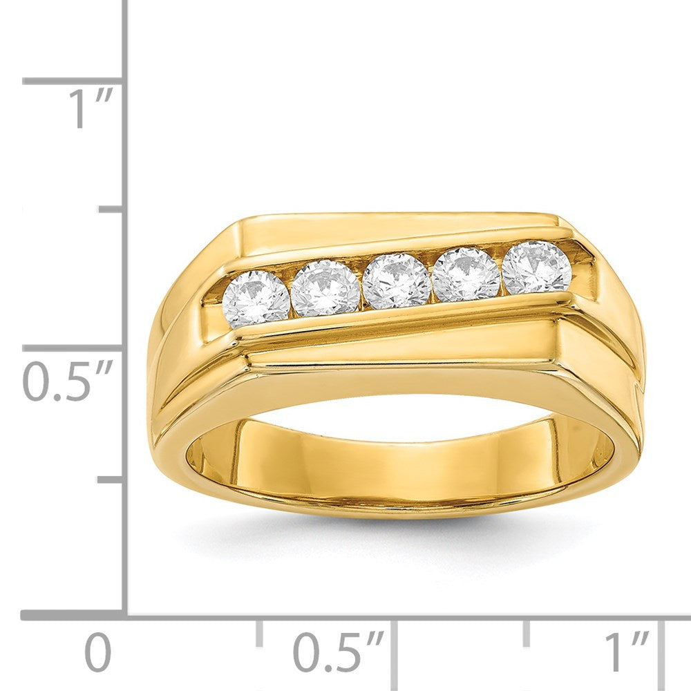 IB Goodman 14k 1/2 carat Diamond 5-stone Mens Ring