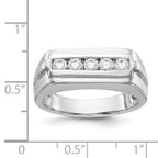 IB Goodman 14k White Gold 1/2 carat Diamond 5-stone Mens Ring