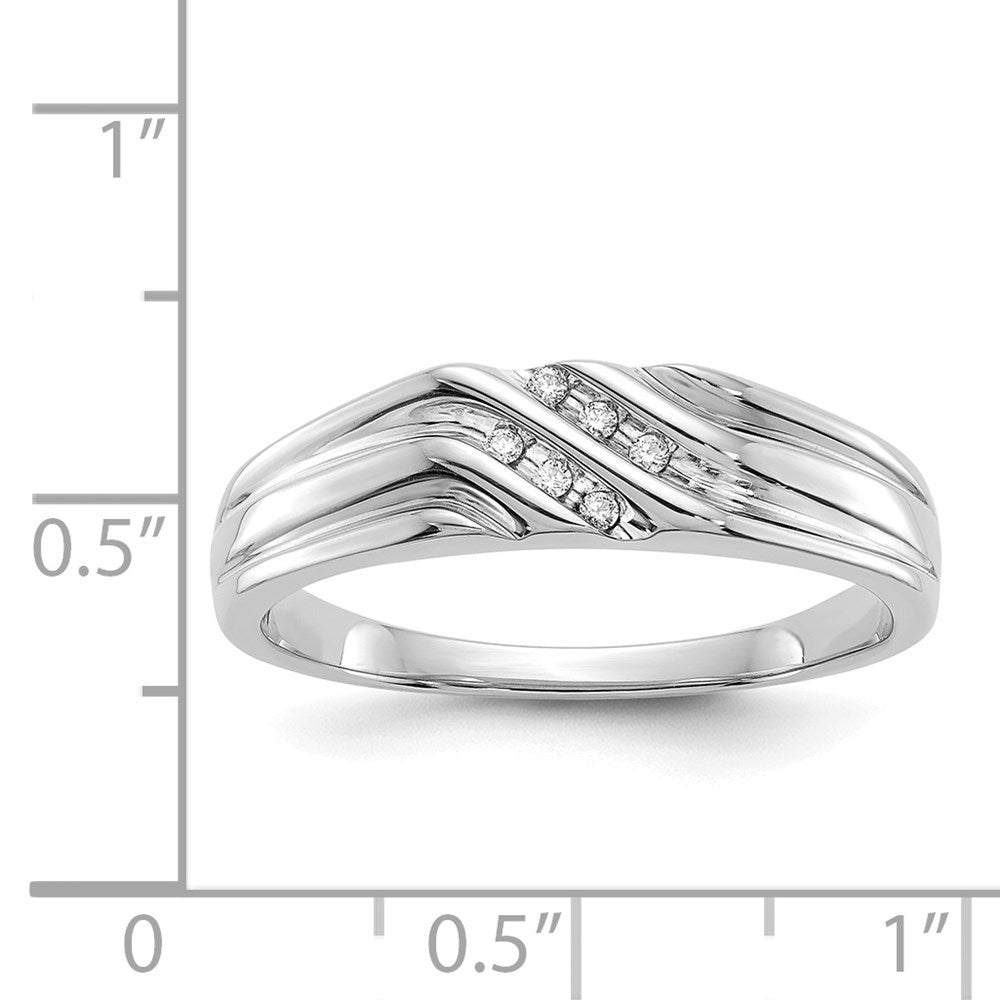 IB Goodman 14k White Gold 1/20 carat Diamond Mens Ring