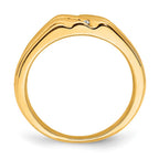 IB Goodman 14k and White Rhodium 1/20 carat Diamond Mens Ring