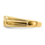 IB Goodman 14k and White Rhodium 1/20 carat Diamond Mens Ring