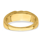 IB Goodman 14k and White Rhodium 1/20 carat Diamond Mens Ring