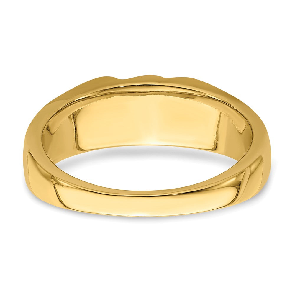 IB Goodman 14k and White Rhodium 1/20 carat Diamond Mens Ring