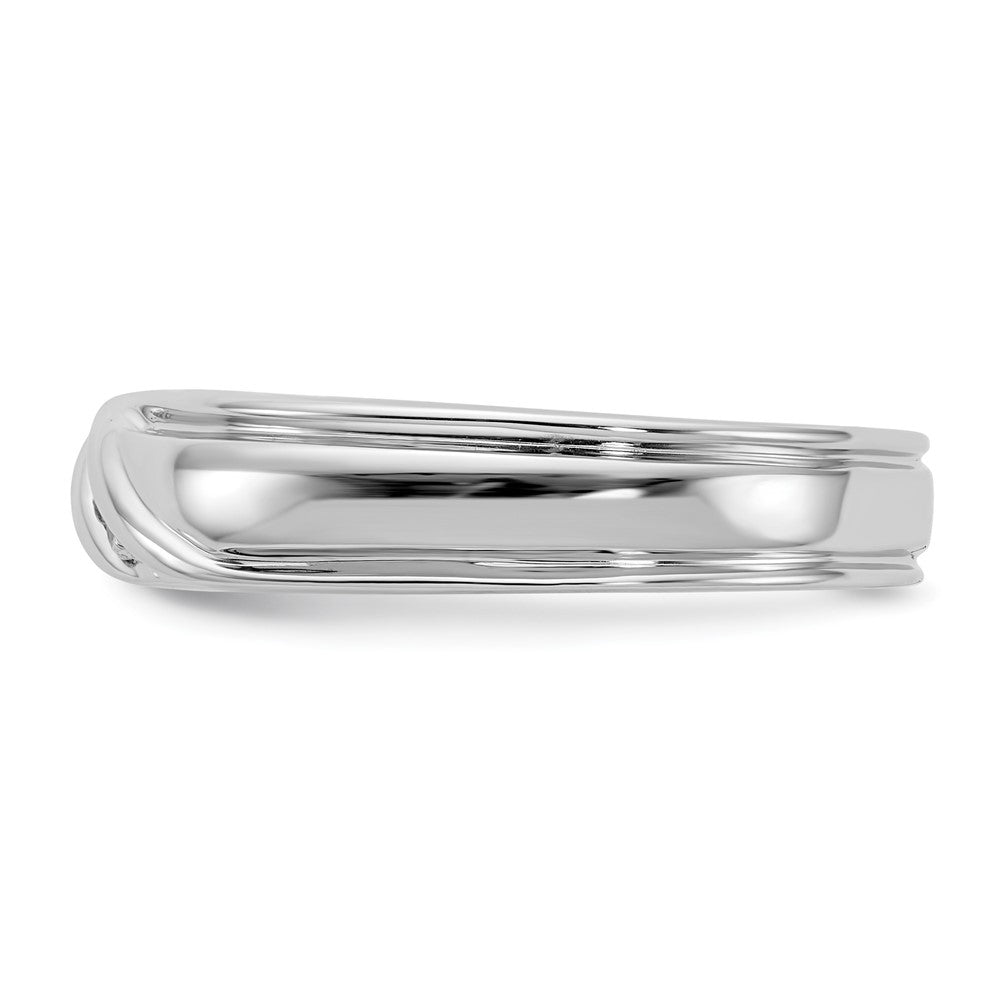 IB Goodman 14k White Gold 1/15 carat Diamond 3-stone Mens Ring