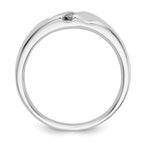 IB Goodman 14k White Gold 1/15 carat Diamond 3-stone Mens Ring