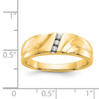 IB Goodman 14k 1/15 carat Diamond 3-stone Mens Ring