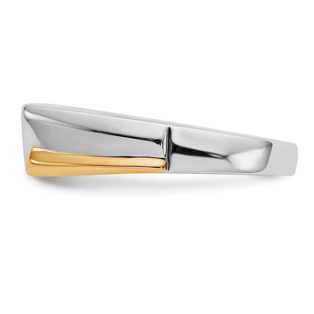 IB Goodman 14k Two-tone 1/5 carat Diamond 3-stone Mens Ring