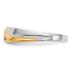 IB Goodman 14k Two-tone 1/6 carat Diamond 3-stone Mens Ring