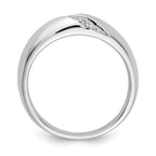 IB Goodman 14k White Gold 1/8 carat 7-stone Diamond Mens Ring