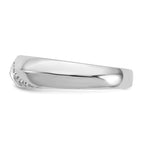 IB Goodman 14k White Gold 1/8 carat 7-stone Diamond Mens Ring