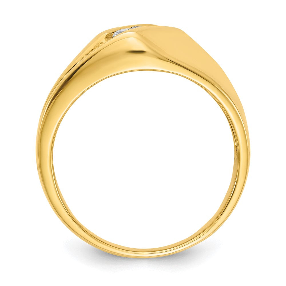 IB Goodman 14k 1/5 carat Diamond 3-stone Mens Ring