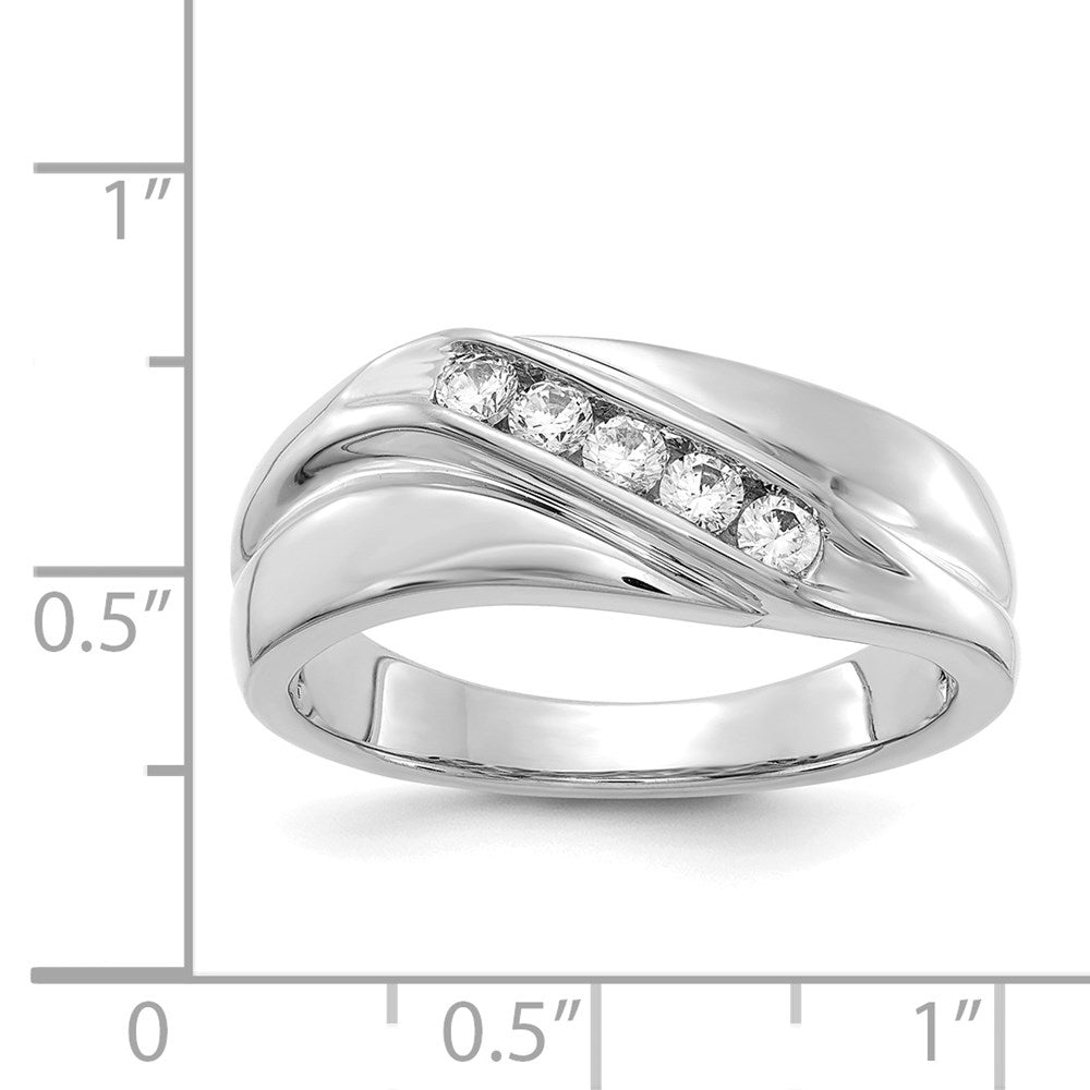 IB Goodman 14k White Gold 1/3 carat Diamond Mens Ring
