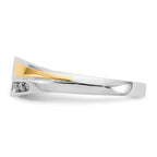 IB Goodman 14k Two-tone 1/4 carat Diamond Mens Ring